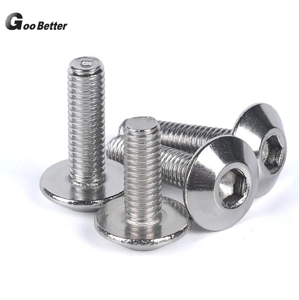 M6 M8 M10 Truss Head Machine Screws, Allen Key Drive, 304 Stainless Steel