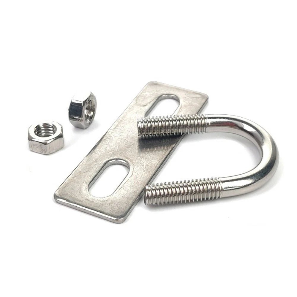 M6 M8 M10 M12 U - Bolt with Plate and Nuts – 304 Stainless Steel (A2) - HomeDIYer