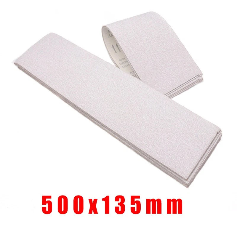 500 x 135mm Hook & Loop Sanding Strips — P120 to P320 Grit Sandpaper Rolls for Drywall Sanders