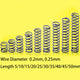 Wire Diameter 0.2mm 0.25mm Mini Springs Stainless Steel Compression Springs