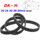 H Type Double-Sided Timing Belt (DH) — Closed Loop, 12.7mm Pitch | 20/25/30/38/50mm Wide