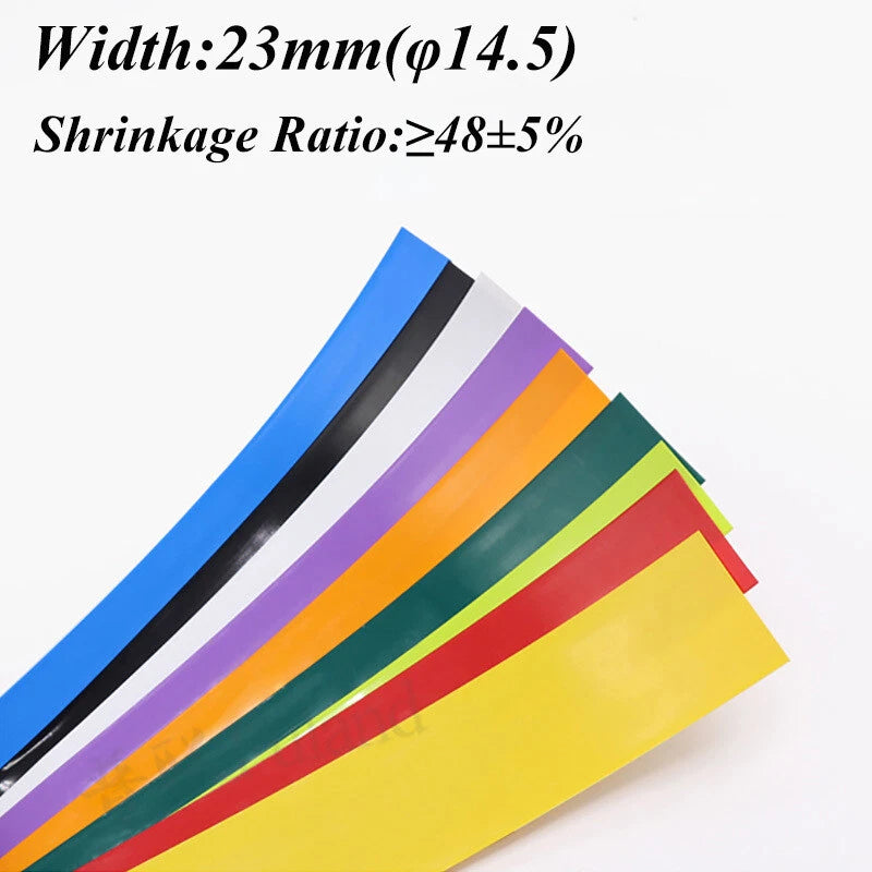 PVC Heat Shrink Tubing 23mm (φ14.5) 2:1 Ratio — 15 Colors, 1–10M