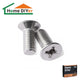 M3 M4 M5 M6 A2 Stainless Steel Pozi Countersunk Machine Screws — Pozidrive Flat Head Bolts