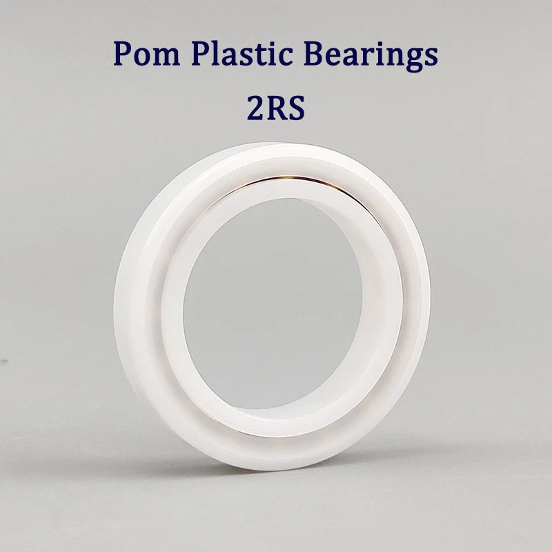 POM Plastic Bearing Deep Groove Ball Bearings Double-sided Sealing I.D:8-40mm