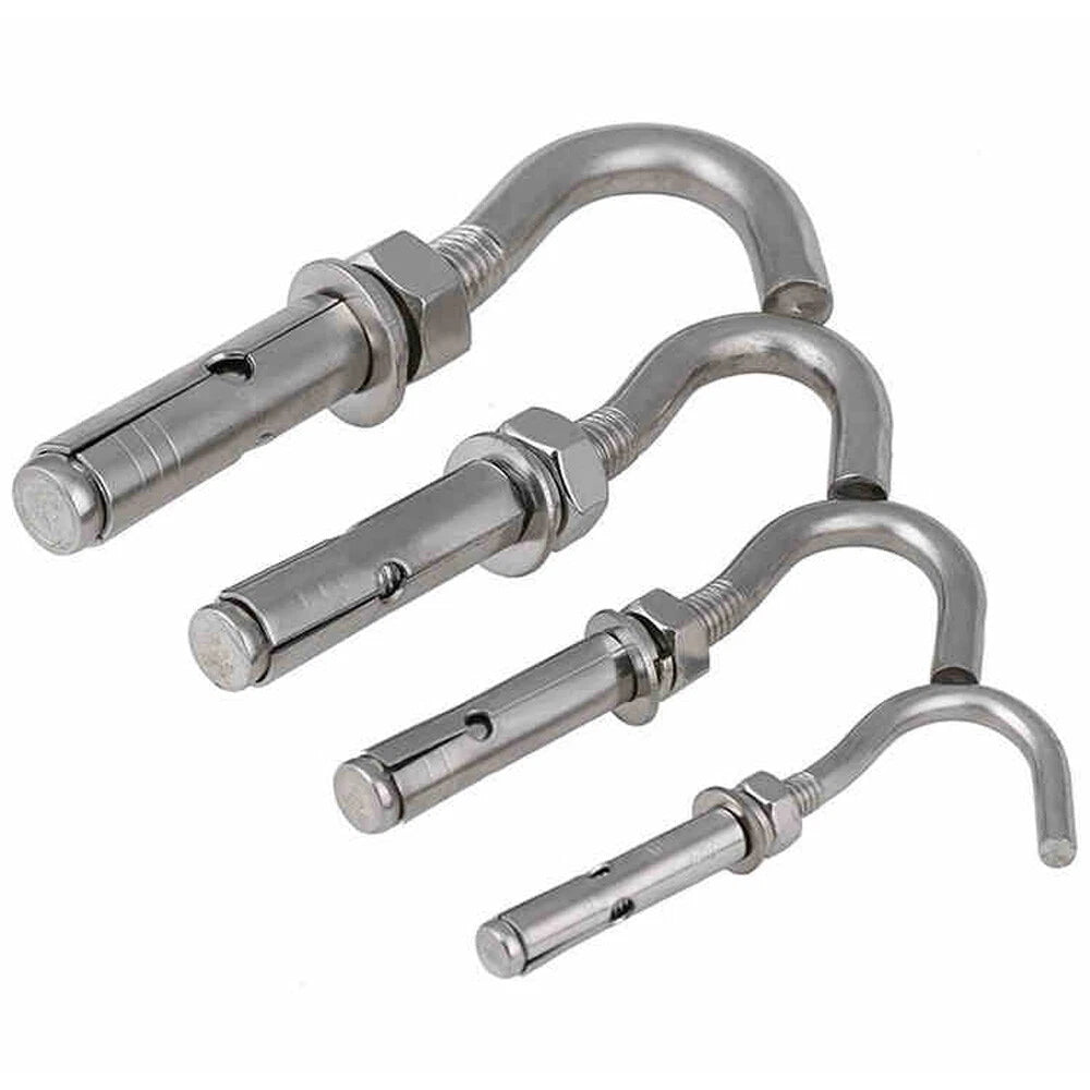 M6 M8 Open Hook Eye Bolt Expansion Anchor — A4 Stainless Steel, Heavy Duty - HomeDIYer