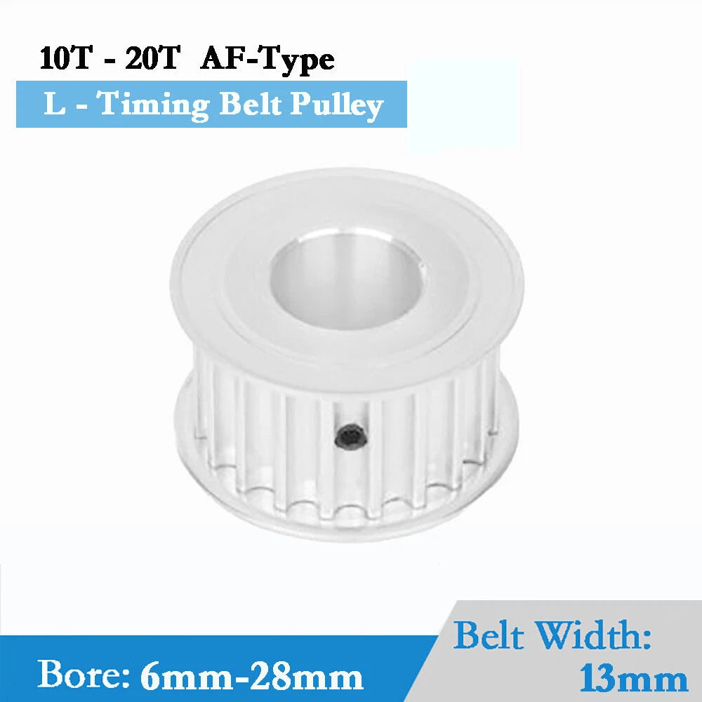 L - Timing Belt Pulleys Synchronous Wheel 13mm Width  10 - 20 Teeth 6- 28mm Bore