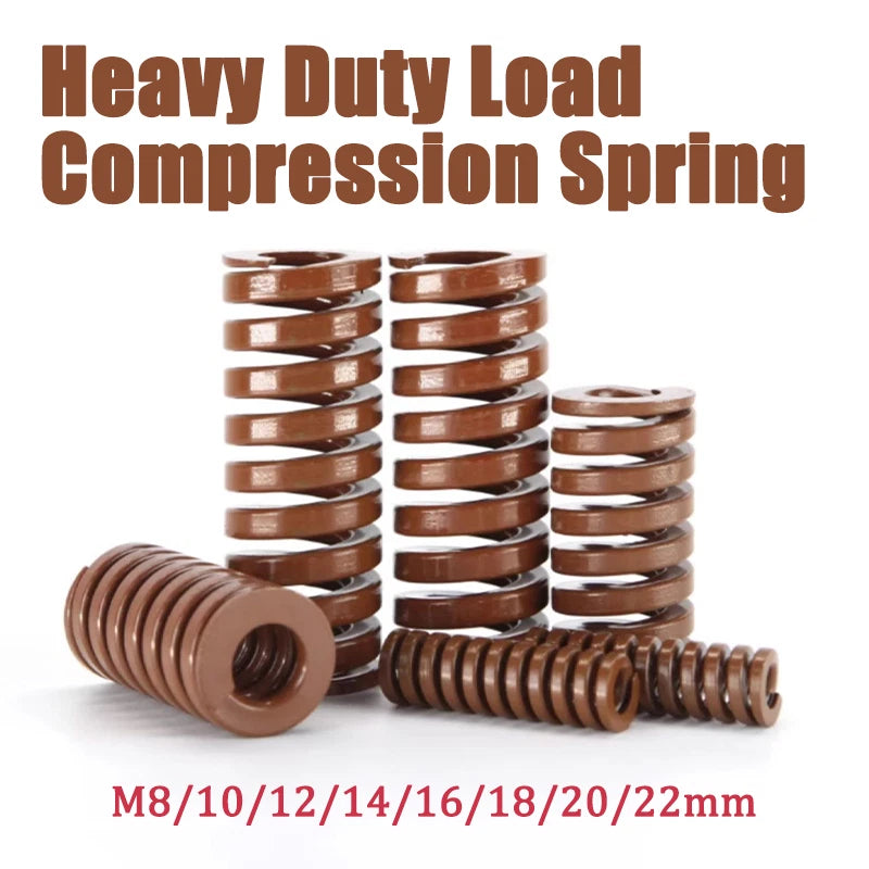 Brown-Extra Heavy Duty Load Compression Spring Die Springs O.D:8-22mm L:20-175mm