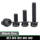 M3 M4 M5 M6 M8 Black Zinc Pan Head Machine Screws with Spring & Flat Washers