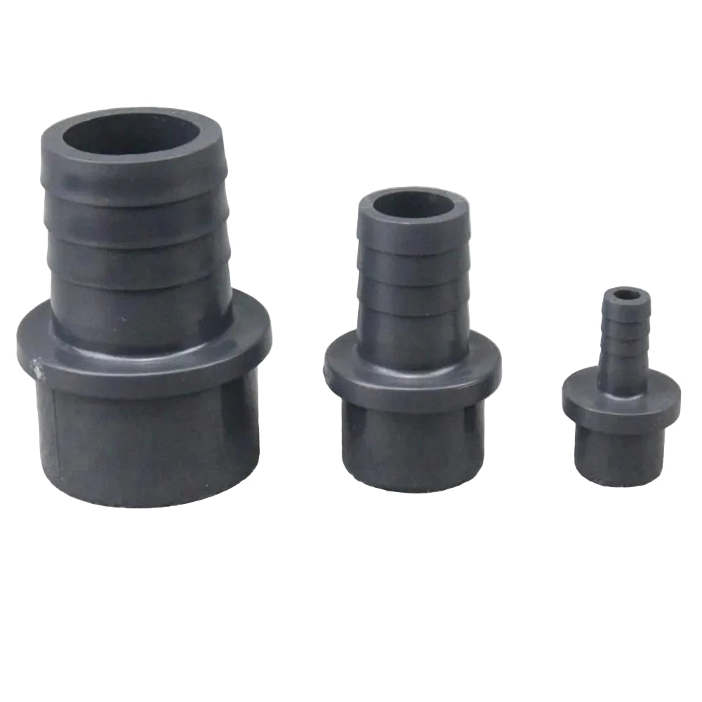Barbed Hose Tail Connector — Plastic Adhesive Fitting for Pond, Pool & Pipe