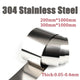 304 Stainless Steel Sheet Plate Strip Foil Sheet 200/300*1000mm Thick:0.05-0.4mm