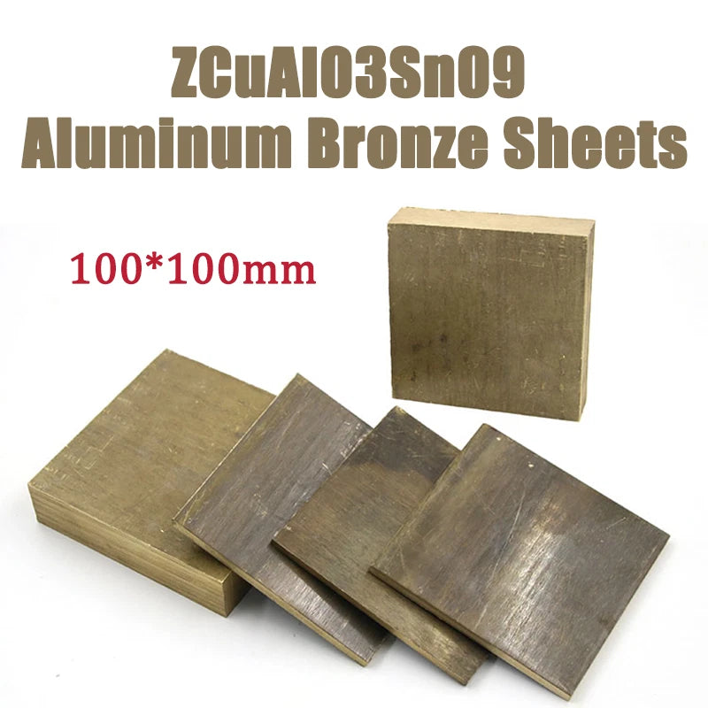 ZCuAl03Sn09 Solid Aluminum Bronze Sheets 100mm*100mm Thick:6/8/10/12/15/16/20mm