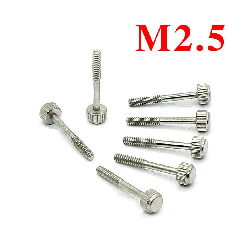 M2.5×20mm Stainless Steel Knurled Thumb Screws for Sports Cameras | Hand Knob Bolts
