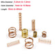 10 Pcs Brass Compression Spring Pressure Springs Wire Diameter 0.2mm to 1.2mm