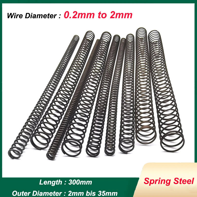 Length 300mm Compression Spring Pressure Springs Wire Dia 0.3mm-2.0mm OD 2-35mm