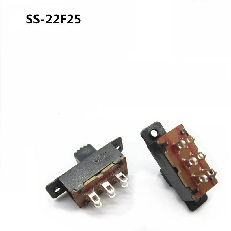 2-Position Mini SPDT PCB Slide Switch 6-Pin (5mm / 6mm) — Micro Interrupt Toggle