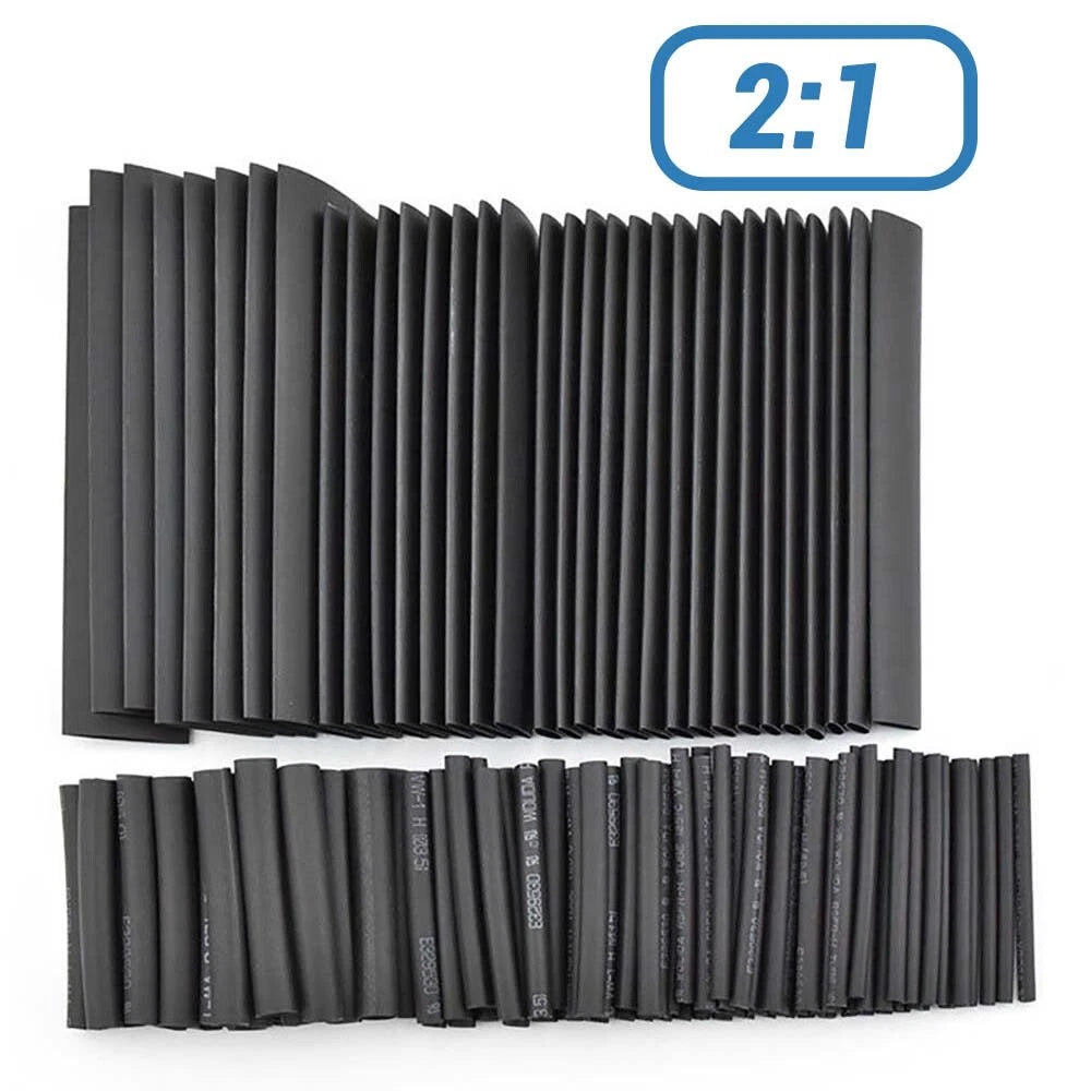 127-Piece Heat Shrink Tubing Kit — Assorted Sizes for Electrical Wire & Cable