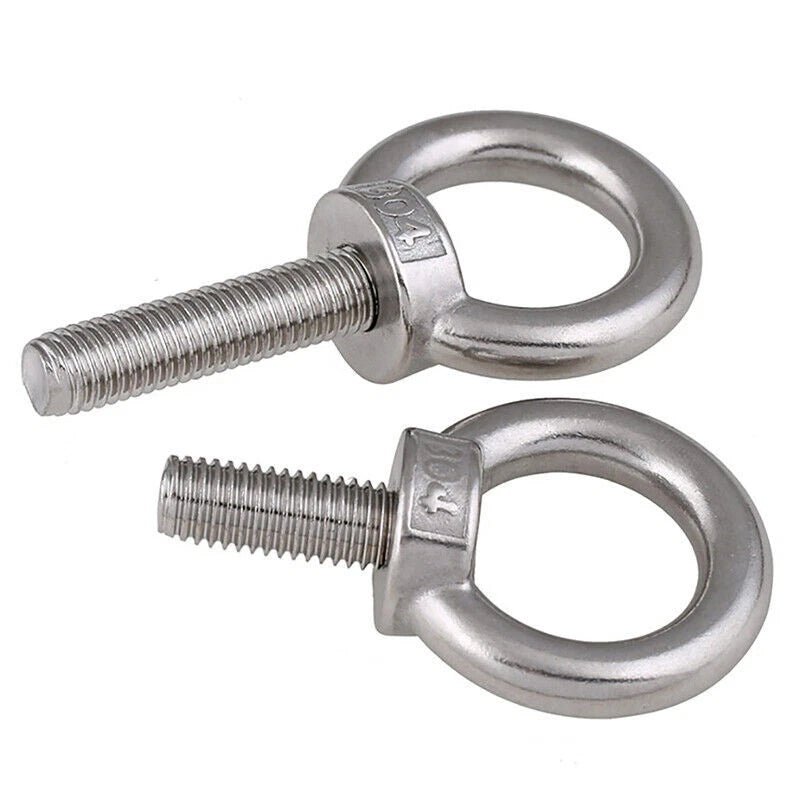 304 Stainless Steel Lifting Eye Bolts Metric M8 M10 M12 — Ring Head Screws - HomeDIYer