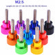 M2.5 Knurled Thumb Screws – Aluminium Alloy, 15–40mm, Multiple Colors