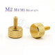 Aluminum Alloy Flat Knurled Thumb Screws | Gold | M3–M6 & 6-32 | PC Case Hand Knob Bolts