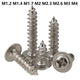 M1.2 M1.4 M1.7 M2 M2.3 M2.6 M3 M4 Flanged Truss Head Self Tapping Screws – Nickel Plated Steel