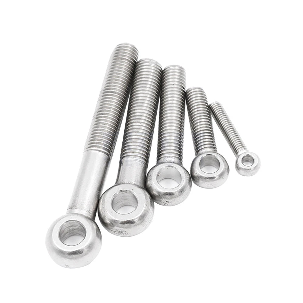 M18 M20 M22 Forged Eye Bolts with Threaded Shank — A2 Stainless Steel Lifting & Rigging Rings - HomeDIYer