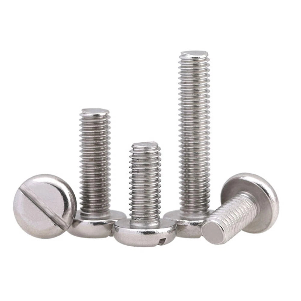 M3 M4 M5 Button Head Slotted Machine Screws — A2 Stainless Steel GB67