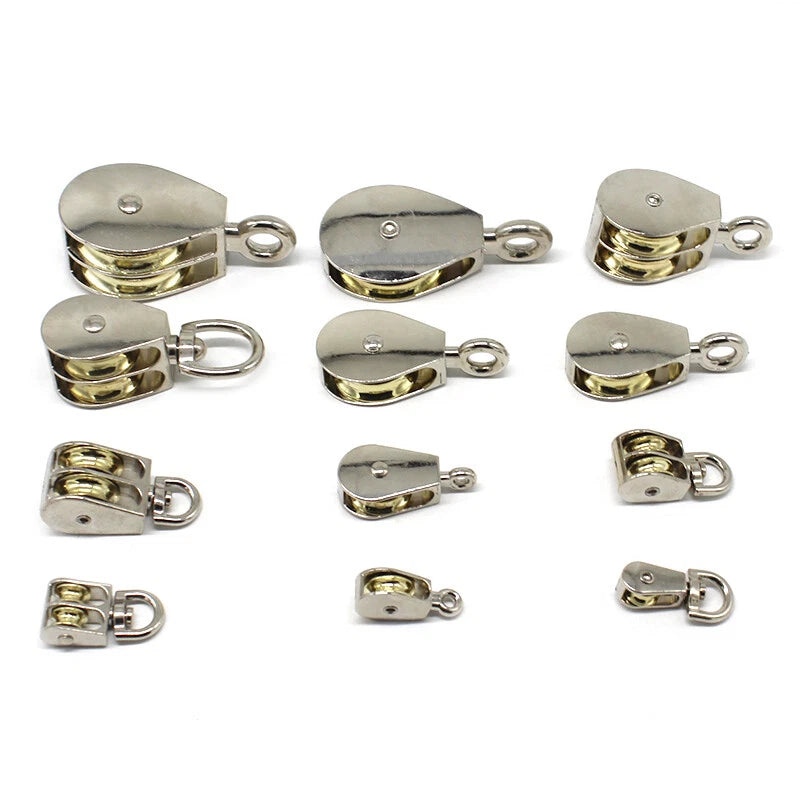 Metal Fixed Swivel Pulley Sheave Rigging Lift Hoist Rope Hanging Lifting Wheel