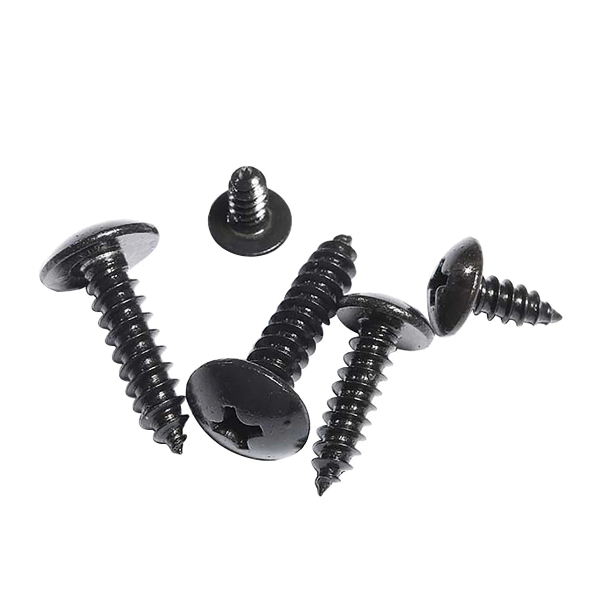 Phillips Truss Head Self Tapping Screws – Black 304 Stainless Steel, M2.9–M4.2