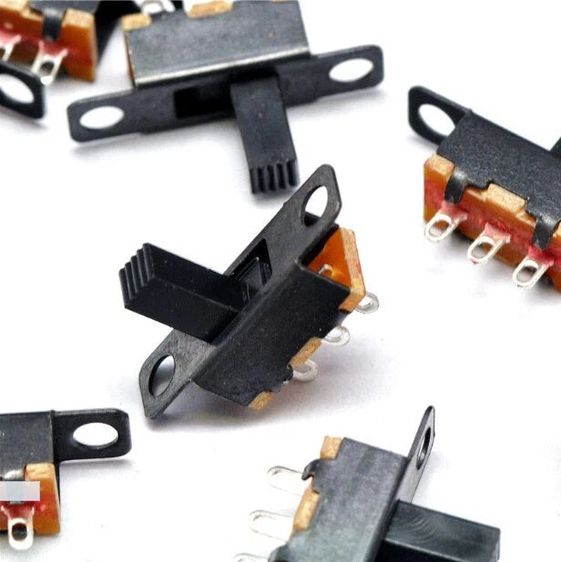 SS12F15VG6 Small Slide Toggle Switch 3-Pin 2-Position — 10 Pack