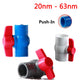 20 25 32 40 50 63mm Push-in PVC Plastic Ball Valve Sleeve Adhesive Pipe Fittings