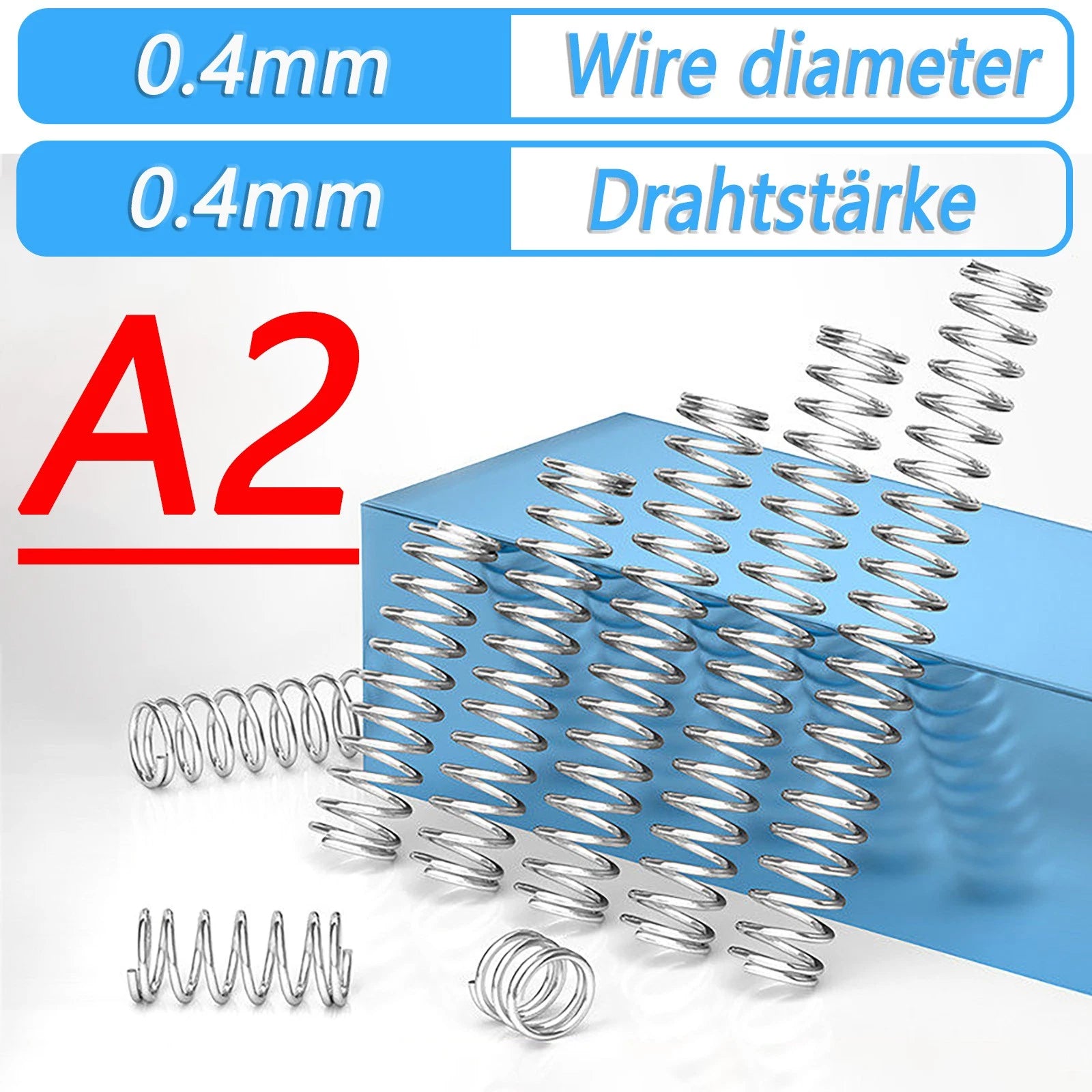 Micro Compression Spring Stainless Steel 0.4mm Wire Small Tiny Miniature Repair