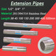 Stainless Steel BSP Male Threaded Double Nipple Pipe Extension Fitting | 1/2" 3/4" 1"