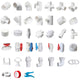 White PVC 40mm ID Pressure Pipe Fittings Metric Solvent Weld Various Parts