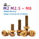 M3 M4 M5 M6 M8 Brass Phillips Pan Head Machine Screws with Hex Nuts & Washers