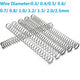 Stainless Steel Spring Compression Pressure Springs Wire Dia.0.3mm-2.5mm L:305mm