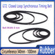 GT2 Closed Loop Timing Belt — 6 mm Width, 2 mm Pitch, 340–1000 mm for CNC & 3D Printer