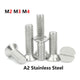 M2 M2.5 M3 M4 Slotted Countersunk Machine Screws — A2 Stainless Steel