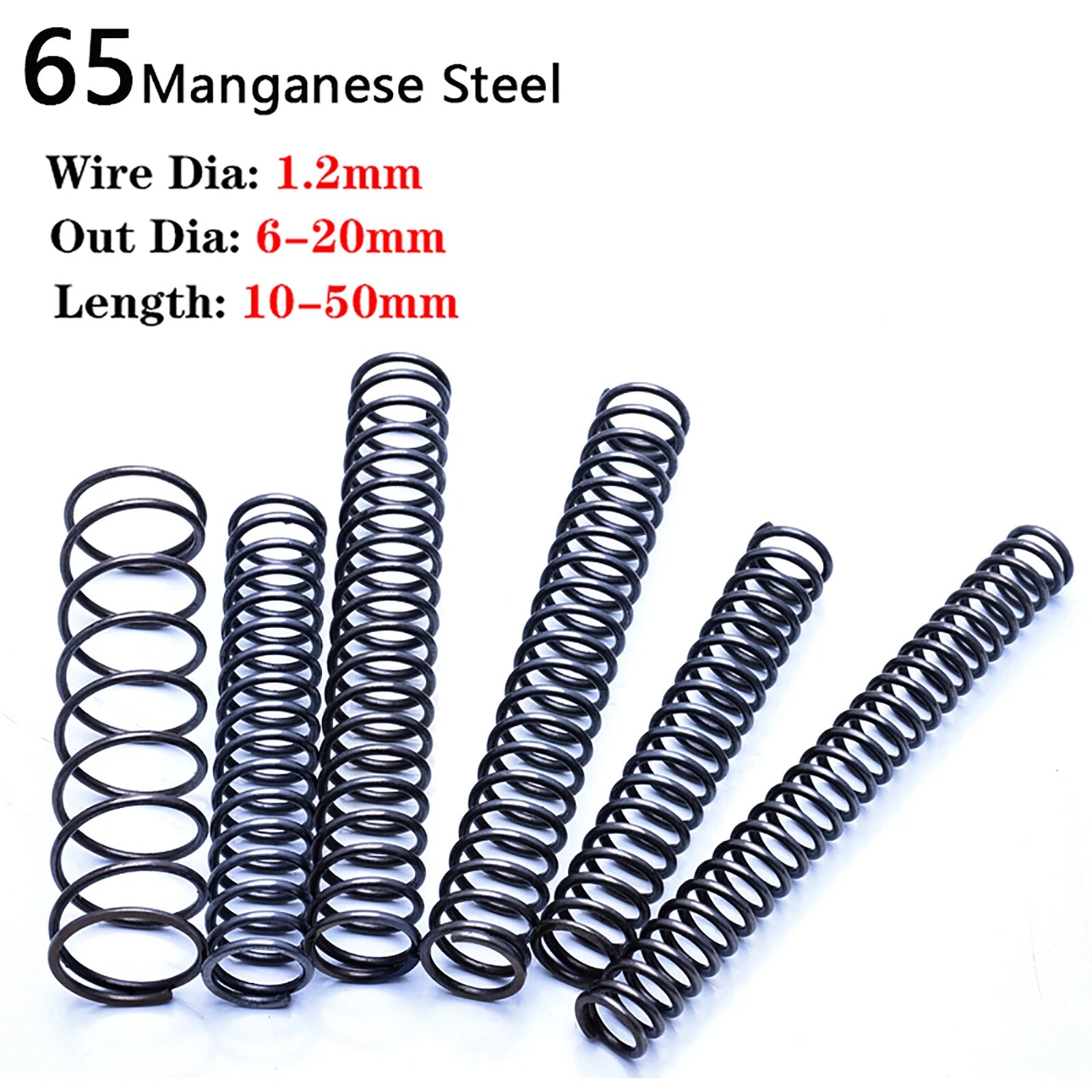 Compression Spring 6mm to 20mm Diameter & 10mm to 50mm Length Pressure Big