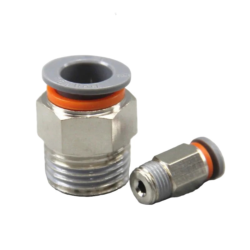 PC Male Push-In Straight Pneumatic Fitting | Air Hose Connector 1/8" 1/4" 3/8" 1/2" × 4–12mm