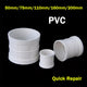 PVC Straight Coupling — Solvent Weld Drain Pipe Connector, White (50mm–200mm)