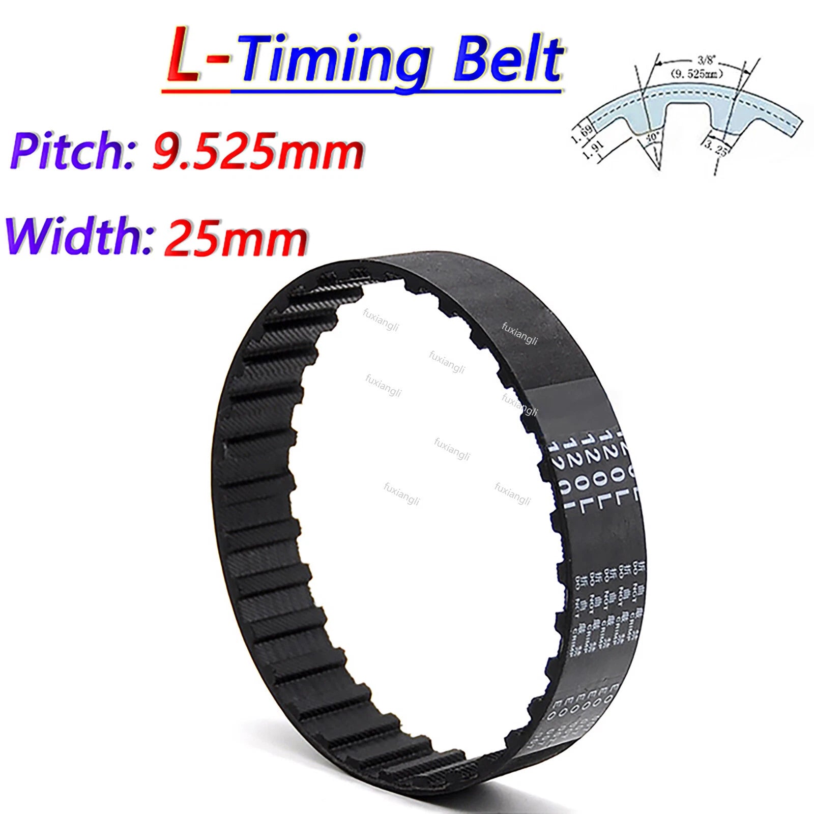 L-Series Timing Belt 9.525mm Pitch 25mm Wide | 86L to 619L Closed Loop Synchronous Belt