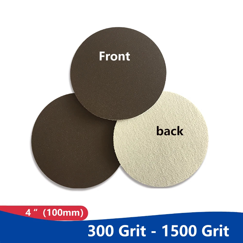 4 Inch（100mm）Hook & Loop Sponge Sandpaper Red Sanding Discs 300 Grit - 1500 Grit