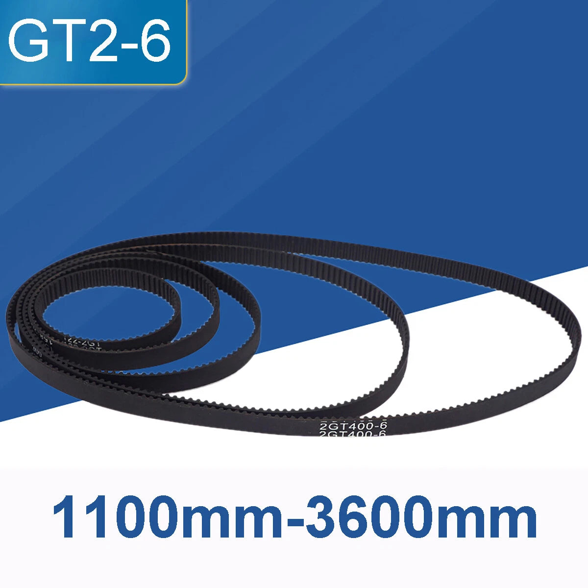 GT2 Timing Belt 6mm Wide Closed Loop Rubber Drive Belt for 3D Printers & CNC