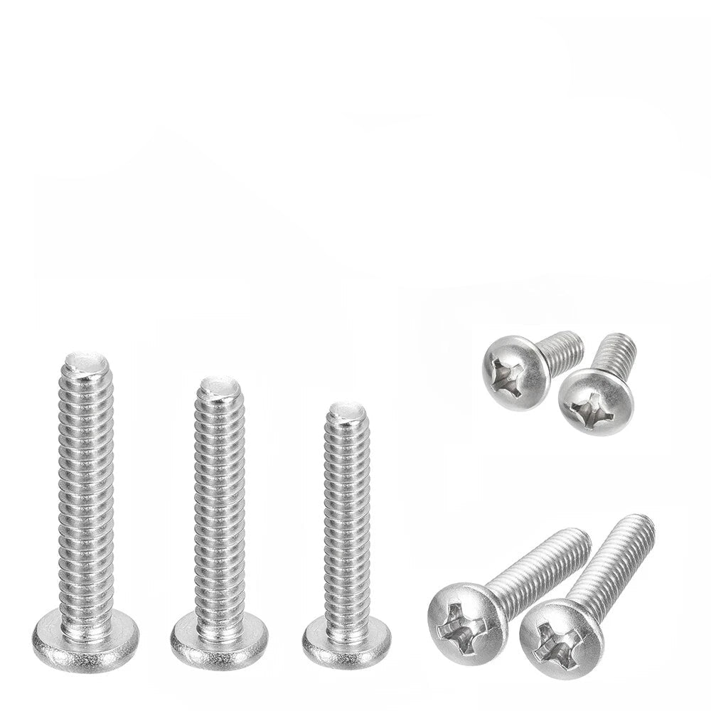 M4-M6 A2 Stainless Steel Phillips Pan Head Machine Screws | 304 SS Metric Bolts