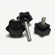 Plastic Black Rosette Thumb Screws M6 M8 Knobs Bolt Star Knob Thumbscrews