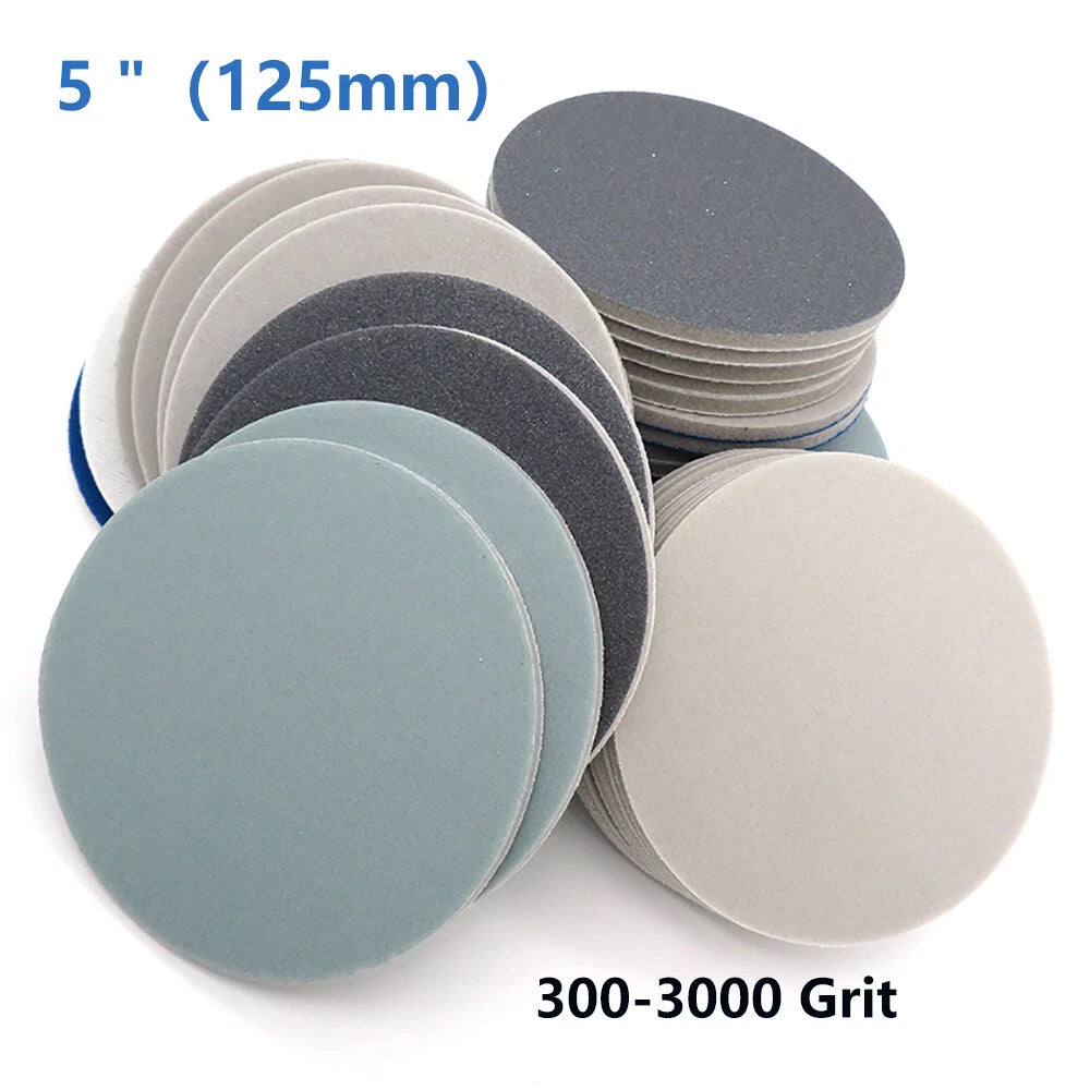 1 Inch（25mm）Hook & Loop Sponge Sandpaper Red Sanding Discs 300 Grit - 2000 Grit