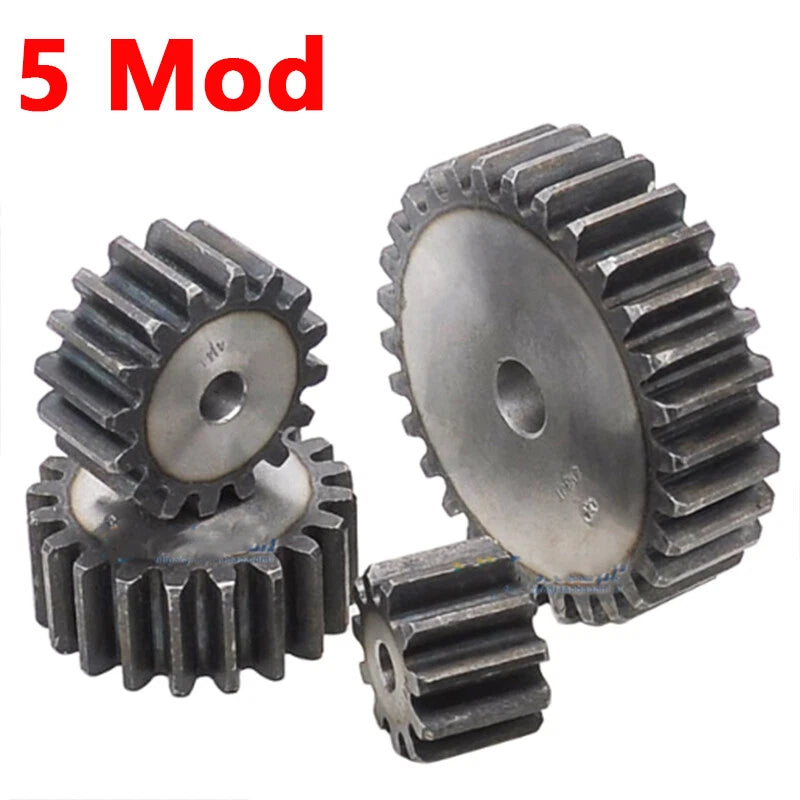 5 Modul 45# Steel Spur Gears Pinion Gear Thickness 40mm 10-18 Teeth For 3D CNC