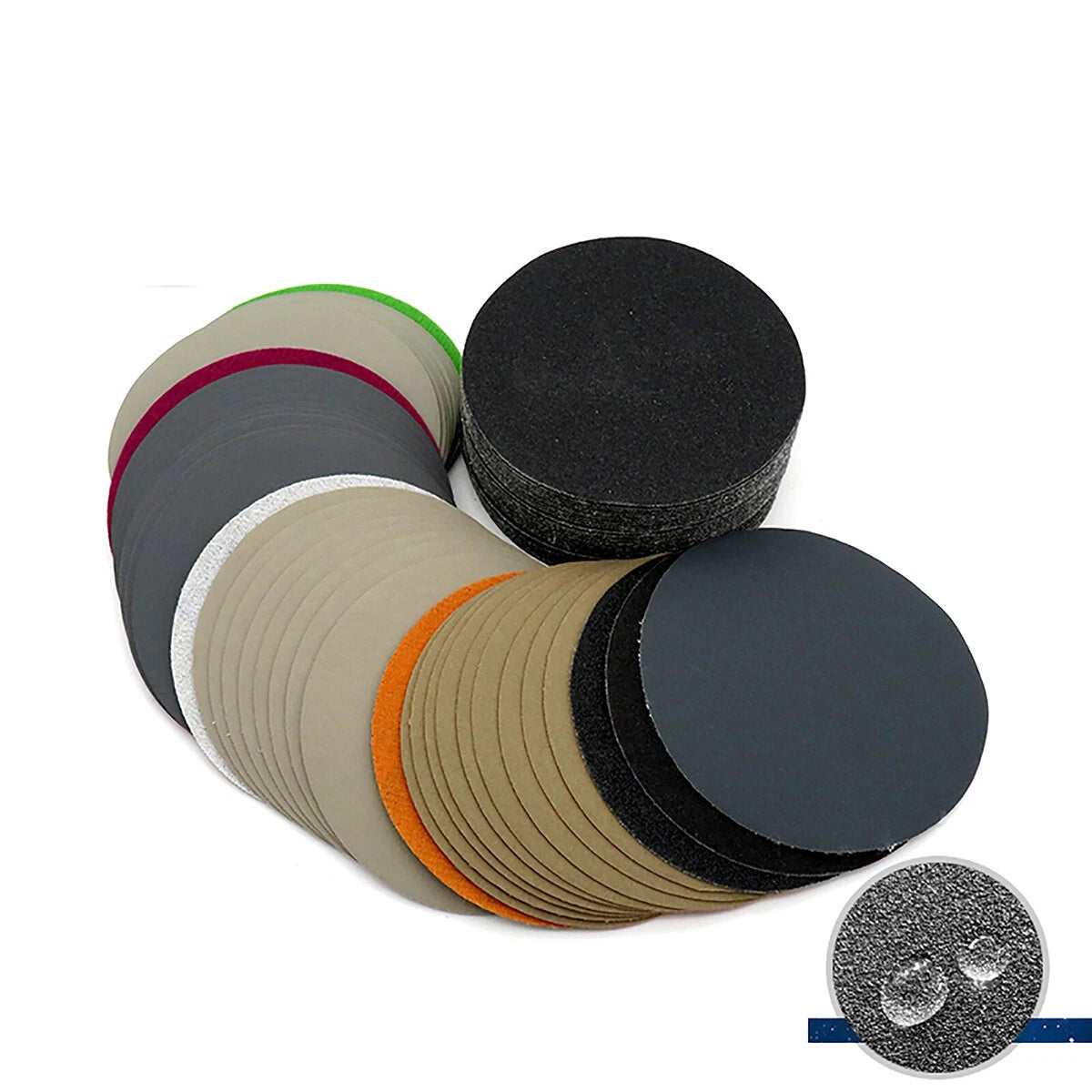 1" - 3" 996A Wet Dry Sandpaper Paper Discs Hook&Loop Wood Car Metal Polishing
