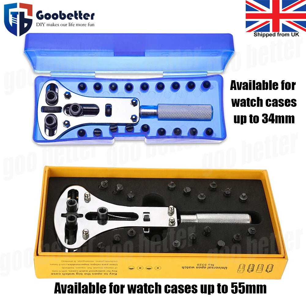 For 34/55MM Watch Back Case Opener Screw Wrench Cover Remover Cases Repair Tool