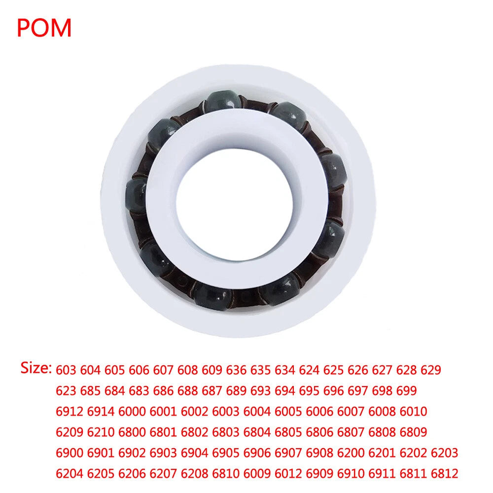 POM Plastic Bearing Glass Ball Corrosion-Resistant Deep Groove Balls Bearings